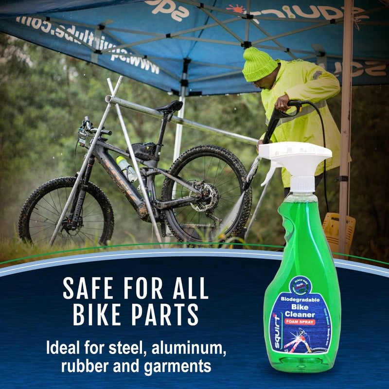 Squirt Bicycle Cleaner Spray (25 Oz) – Ready-to-Use Mild Bike Cleaner for All Bike Types & Parts – Gentle Foam Spray Bottle w/Trigger Nozzle – Planet-Friendly Bike Tools & Maintenance Aid - Image 2
